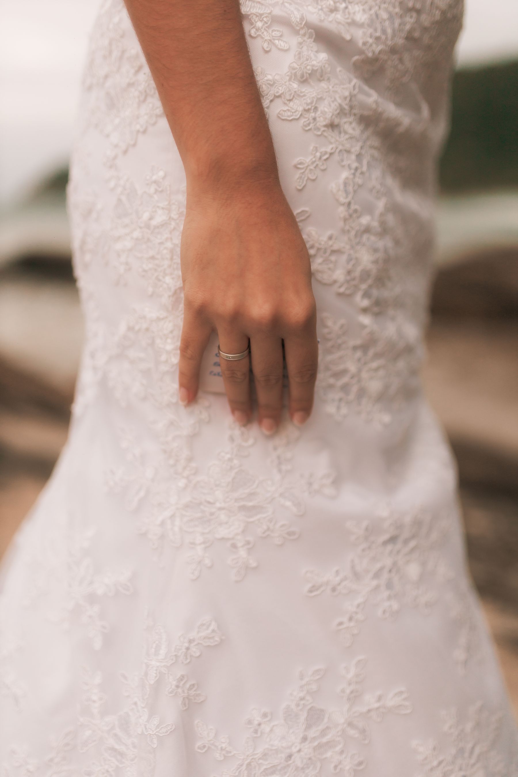 Bridal gown detail